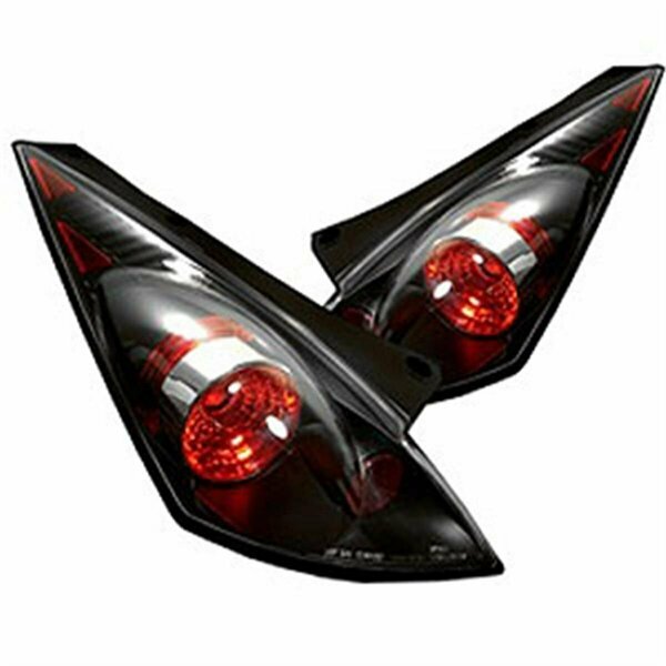Whole-In-One Euro Style Tail Lights for 350Z 2003-2005 Nissan - Black & Red WH3831575